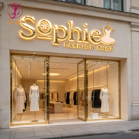 Enseigne LED Lumineuse 3D de Luxe en Or Miroir pour Magasin de Bijoux, Lettres Lumineuses Étanche pour Façade de Boutique, Panneau Publicitaire Éclairé