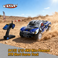 HSP 94155 DESTRIER, camion de course RC à course courte à l'échelle 1/10, 4x4 tout-terrain, haute vitesse, alimenté à l'essence, moteur 18CXP, métal