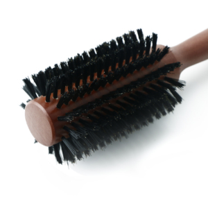Sikat pelurus rambut, sisir pelurus bulu babi hutan rol bulat kayu alami kualitas tinggi Salon profesional - Product Image 4