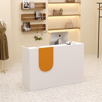 Comptoir de caisse pour petites boutiques, salons de beauté et de manucure, bureau de réception tendance en MDF, table de bar pour magasin de vêtements et salon de coiffure