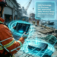 Outil de sauvetage en cas de tremblement de terre, technologie UWB, détecteur de vie par radar, précision cm, détection à travers les murs, portée sans fil de 100 m