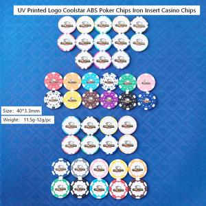 Jetons de poker personnalisés en ABS avec logo imprimé UV anti-décoloration, 40 mm, 11,6 g, avec insert métallique, jetons de casino, jetons de poker, balle de golf pour le jeu - Product Image 2