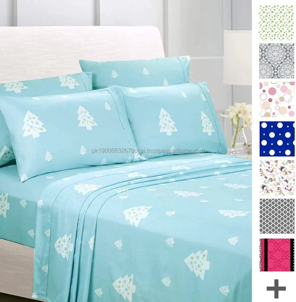 Set di biancheria da letto stampata in tessuto di lusso per Hotel in flanella lenzuolo di qualsiasi dimensione disponibile con confezione Premium