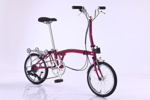 Sepeda Lipat Tiga 16-Inci Berkualitas Tinggi 9-Speed Rangka Baja Molibdenum Rem Cakram Sepeda Lipat Portabel - Product Image 4
