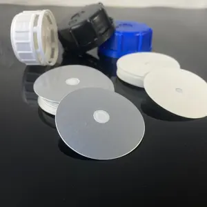 Custom High Airflow Oleophobic Impermeável E-PTFE/Ptfe Pet Garrafa Junta Garrafa Folha De Alumínio Seal Liner