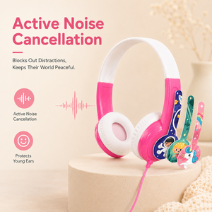 Casque Bluetooth pour enfants, suppression active du bruit, casque stéréo sans fil, son HiFi, sans BPA, pour la musique - Product Image 6