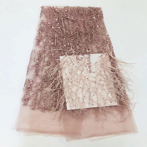 Beautifical hecho a mano con cuentas y lentejuelas <span class=keywords><strong>de</strong></span> tela <span class=keywords><strong>de</strong></span> encaje para novia - Product Image 4