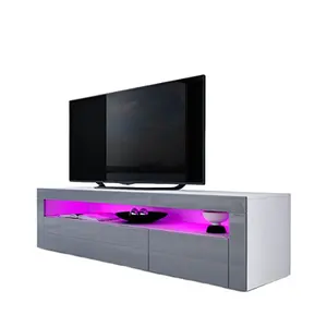 白色高光液晶电视柜单元支架电视柜现代客厅家具电视柜