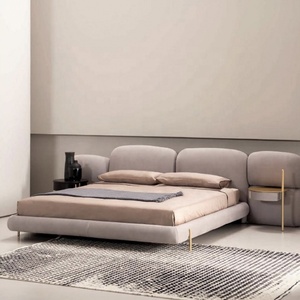 Lit plateforme bas capitonné <span class=keywords><strong>de</strong></span> <span class=keywords><strong>luxe</strong></span> <span class=keywords><strong>Paris</strong></span>, meubles <span class=keywords><strong>de</strong></span> chambre à coucher modernes, lit double taille king queen - Product Image 2