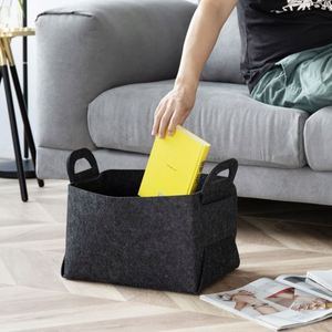 Organisateur de rangement pliable rectangulaire moderne en feutre non tissé avec poignée, écologique, pour jouets, vêtements et usage domestique - Product Image 3