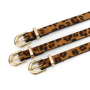Leopard Print Polyester <b>Thin</b> Belt with D <b>Ring</b> Buckle for Women Tiyo Brand 3.0cm Width Casual Outdoor Spring 2026 - Product Image 2