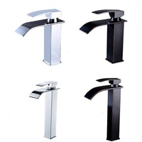 Robinet cascade de salle de bains chaud et froid, mitigeur de lavabo à quatre côtés, robinet de cascade à grande bouche chaude et froide, nouveauté,