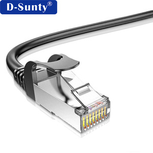 High Quality D-Sunty Cat6a 28AWG Pure Copper 8-core Twisted SFTP <b>Ethernet</b> <b>Cable</b> RJ45 Network ROHS 0.5m Patch Cord - Product Image 2