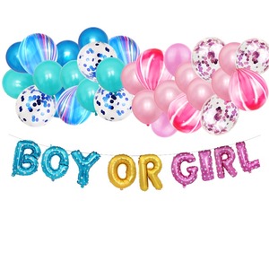 Drapeau de révélation de sexe pour baby shower, garçon ou fille, bannière avec ballons pour l'annonce de la grossesse et les cadeaux de fête - Product Image 4