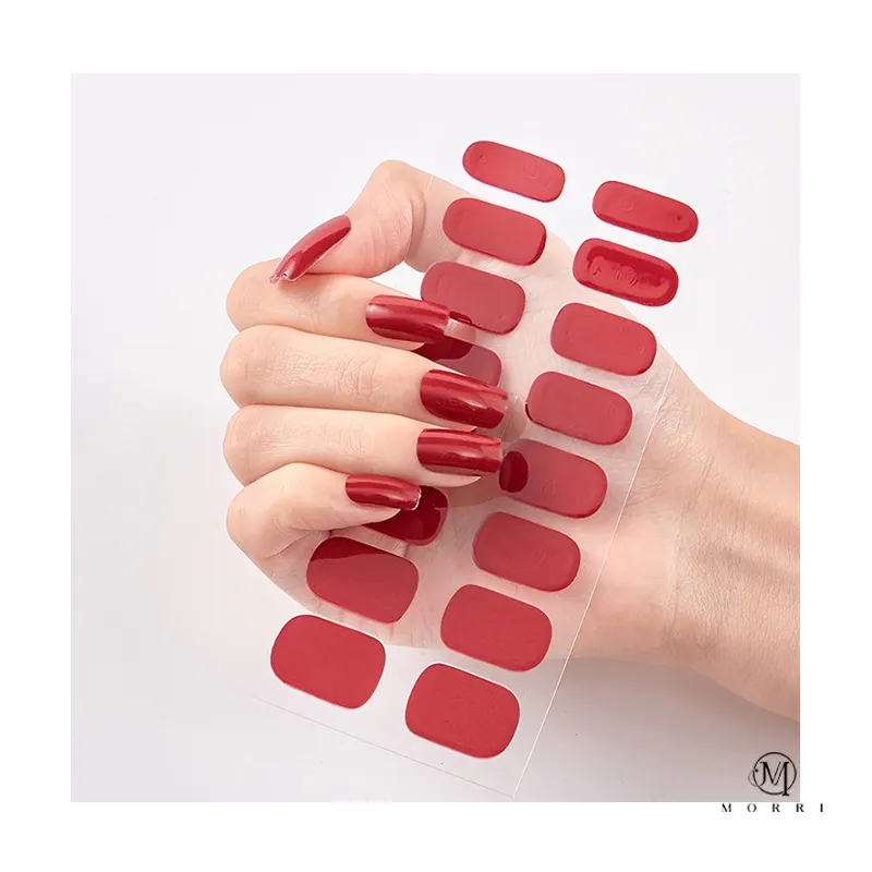 Korean Style New Gel Nail Sticker With UV Lamp Gel Nail Wraps Gel Nail Stickers Semi Cured