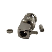 Connecteur coaxial RF BNC mâle 75 ohms à angle droit à sertir pour câble RG179