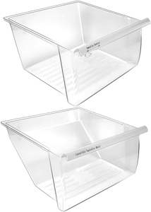 WP2188656 & WP2188664 (lot de 2) Remplacement du bac à légumes supérieur et inférieur pour réfrigérateur Kenmore <span class=keywords><strong>Whirlpool</strong></span>, pièces de tiroir WRS325FDAM04 - Product Image 2