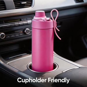 18oz Stainless Steel Insulated Water Bottle Flip Spout Lid Silicone Carry Strap Double Wall Vacuum Flask 24H Cold 12H Hot Cup - Product Image 2
