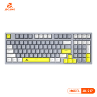 Jeqang Clavier mécanique filaire à 97 touches Interface USB Plusieurs couleurs ABS pour ordinateur portable pour utilisation de bureau de jeu Arabe
