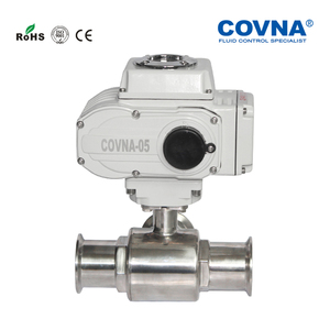 Vanne à boisseau sphérique motorisée COVNA 3 voies 24 V CA 220 SS304 Tri-Clamp - Product Image 5