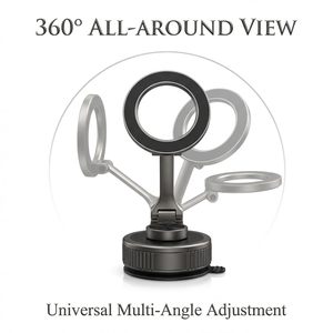 Durable Zinc Alloy Magnetic Phone Holder Vacuum Suction Base Mobile Phone Car Mount for Any Smooth Surface in the Car - Product Image 3