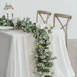 Guirlande artificielle d'<span class=keywords><strong>eucalyptus</strong></span> <span class=keywords><strong>de</strong></span> 180 cm en gros, feuilles <span class=keywords><strong>de</strong></span> gypsophile, plante grimpante, <span class=keywords><strong>chemin</strong></span> <span class=keywords><strong>de</strong></span> <span class=keywords><strong>table</strong></span> pour mariage, Pâques, douce et légère - Product Image 1