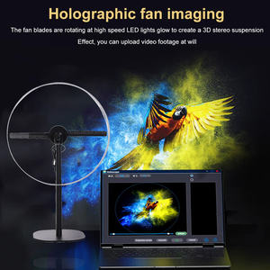 30cm <span class=keywords><strong>mini</strong></span> máy tính để bàn trong suốt bảo vệ Bìa Holographic 3D LED Fan hiển thị trong nhà 3D Hologram chiếu với LED fan - Product Image 3