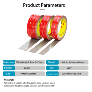 Ruban de fixation haute résistance 3M VHB <span class=keywords><strong>5608</strong></span>, noir 0,6 mm |   Distributeur agréé pour l'automobile et la construction - Product Image 4