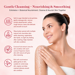Exfoliante Corporal <span class=keywords><strong>de</strong></span> Manteca <span class=keywords><strong>de</strong></span> Karité y <span class=keywords><strong>Coco</strong></span> Personalizado Directo <span class=keywords><strong>de</strong></span> Fábrica, Exfoliante Corporal Blanqueador e Iluminador para Piel Muerta - Product Image 3