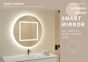 Chất lượng cao vòng hình ống kính thủy tinh thiết kế trái tim backlit <span class=keywords><strong>Led</strong></span> màn hình cảm ứng thông minh gương cho Salon và phòng tắm - Product Image 4