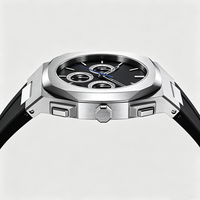 Modische Luxuriöse Lässige Original Multifunktionale Edelstahl Automatische Mechanische Herrenuhr