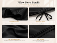 Ensemble cadeau de luxe personnalisé en soie de mûrier 100% avec taie d'oreiller anti-acariens à motif uni, couleur personnalisée, pour un sommeil réparateur