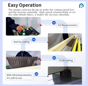 Rolo cego máquina de corte rolo cortador de tecido, tabela de corte para persianas de rolo para venda - Product Image 5