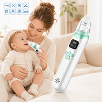 Aspirateur nasal électrique de qualité hospitalière, sans BPA, débit rapide, max. Aspirateur 68Kpa avec batterie 700mAh pour bébés et nourrissons à domicile