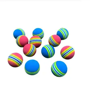 Commercio all'ingrosso su misura 43mm palla di spugna di Golf schiuma esercizi palline da Golf pratica arcobaleno materiale EVA