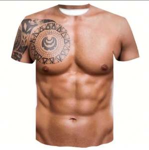 T-shirt vierge uni en gros, personnalisable avec impression sérigraphique ou numérique, logo de marque, en polyester et coton, grandes tailles pour hommes - Product Image 2