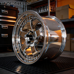 JZCNCW New 2-piece 18inch 40mm Chrome Forged Aluminum Alloy Wheels 5x114.3mm CB73.1mm FA1 FB2 E210 <b>Passenger</b> Car - Product Image 3