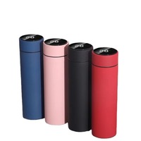 Bouteille isotherme intelligente de 500 ml en acier inoxydable avec affichage de la température LED