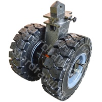 S-S tout terrain en caoutchouc solide double roues conteneur d'expédition roulettes roues