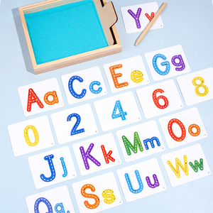 Giocattoli Sensoriali Montessori, <span class=keywords><strong>Tavolo</strong></span> da Sabbia in Legno per Bambini, Cassetta della Sabbia per Pratica di Scrittura e <span class=keywords><strong>Disegno</strong></span> - Product Image 5