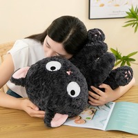Ours noir chaud en peluche Super doux mignon poupée dormir oreiller coussin soulagement du Stress animal en peluche pour la saint-valentin