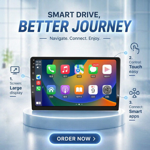 Integrated Vehicle Navigator Wireless CarPlay IPS Dual Lens 160-170 Angle Android/Apple Mobile Phone Interconnected Black