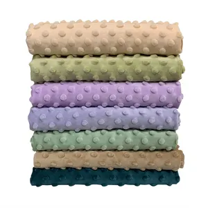 Best Selling Minky Dot Fabric 1mm Embossed 150x100cm Faux Fur Fabric Skin-friendly Soft DIY Handmade Sewing Fabric