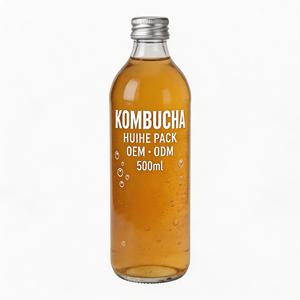 Botella de Vidrio Transparente de 300ml 500ml de Buena Calidad <span class=keywords><strong>y</strong></span> Económica para Bebidas, Jugos, Kombucha, con Tapa de Rosca - Product Image 1
