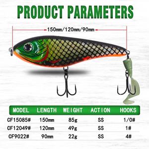 Leurre coulant lent à queue de brochet, 90 <span class=keywords><strong>120</strong></span> 150mm (couleur1 ~ 23) - Product Image 6