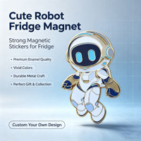 Imán de Refrigerador Personalizado de Metal Esmaltado 3D con Diseño de Robot, Certificado ISO, Directo de Fábrica, Recuerdo Personalizado, Regalo Promocional con Logotipo Personalizado
