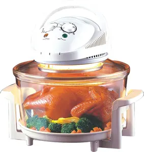 12L/17L Hot Sale Lightwave Halogen Oven 12l/20l 1200w Smart Digital Deep Glass Electric Round Air Fryer