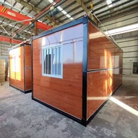 Maison préfabriquée en conteneur pliable de 20 pieds, structure en acier, panneaux sandwich, appartement modulaire pour chantier de construction, bureau, logement