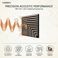 Panneau acoustique en bois ondulé organique 600x600mm, design géométrique moderne en forme de S, Akupanel 3D, design sensible au toucher pour les hôtels, les salons