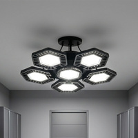 Lámpara LED para Garaje con 3, 4 o 5 Paneles Ajustables, 60W 80W 120W E27 85-265V para Taller, Almacén, Sótano, Comercio Minorista, OEM, ODM